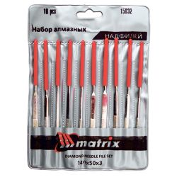 Набор надфилей алмазных,   5предм, 3х140мм MATRIX