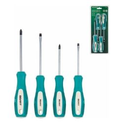 Набор отверток  4 предмета (SL4*75, SL5*100, PH1*75, PH2*100)  ВОЛАТ