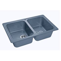 Мойка иск мрамор накладная 786 х 500 х 200мм графит STANDART  GRANFEST