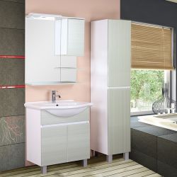 Зеркало  580 х 712 х 150мм с подсветкой, шкаф справа ДЕЛИ-ОЛИВА 58  STELLA