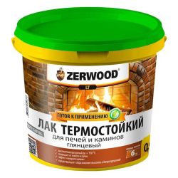 Лак термостойкий для печей и каминов   0,9кг  ЗЕРВУД