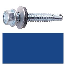 Саморез кровельн. металл 5,5х  19 оцинк RAL 5005 (насыщенный синий)