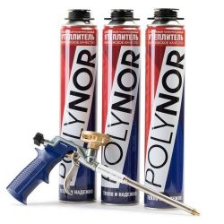 Теплоизоляция полиуретан напыляемая профи  890мл  POLINOR