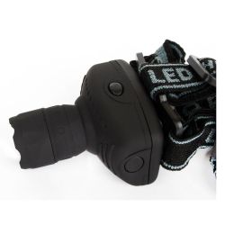 Фонарь налобный  ULTRAFLASH  1  LED 5354-TH (3*R03) 3режима,zoom, черный/пластик