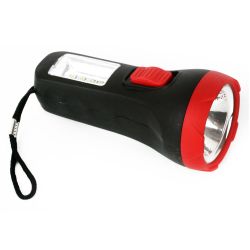 Фонарь  ULTRAFLASH 1+4  LED 16014 (1*R6) черный+красный/пластик