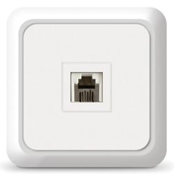 Розетка 1-ая о/п ТЛФ UNIVersal Олимп белый