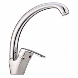 Смеситель для кухни 35 карт.  LEDEME  с бок. ручкой, литой излив