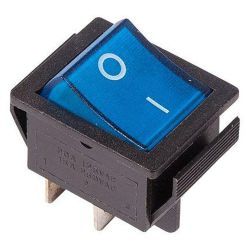 Выключатель-клавиша синий с подсветкой 250V 16А REXANT