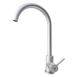 Смеситель для кухни 35 карт.  GOTA ROCIO MARSIMAS с бок. ручкой, R-излив, нерж, серебро