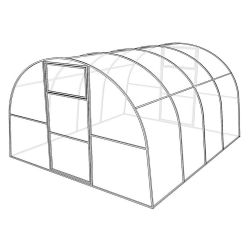 Теплица 4,0м х 2,5м дуги через 0,67м из оцинк. стали, каркас 20х20мм с большой форточкой