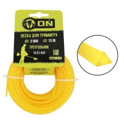 Леска для триммера 3,0мм, 15м (треугольник) 3-ON