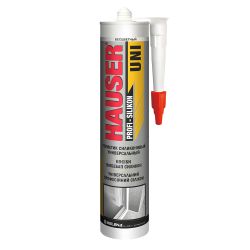 Герметик силикон унив б/цв 260мл  HAUSER Uni
