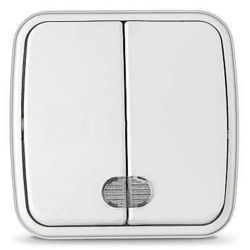 Выключатель 2-ый о/п с подсветкой  ЭЛЕКТРА белый  СОЮЗ