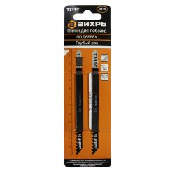 Полотно для эл/лобзика ВИХРЬ T311C по дереву, грубый рез 126х100мм (2шт)