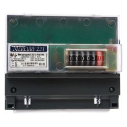 Счетчик электрич 3-фаз  однотариф   5-  60А  МЕРКУРИЙ 231AM-01 Ш (на DIN-рейку)