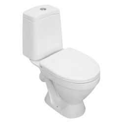 Унитаз белый ЛАДА компакт, сиденье полипропилен, пластиковые крепления 612х344х780  SANITA