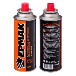 Газовый баллон 220г цанговый бутан  ЕРМАК