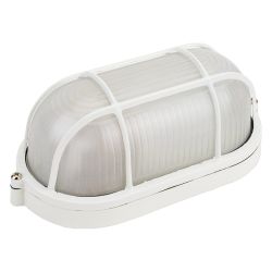 Светильник НПБ 60Вт овал белый с решеткой  IEK (НПП 1402)