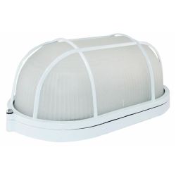 Светильник НПБ  100Вт овал белый с решеткой  TDM  (НПП 81202)