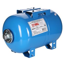 Бак расширительный для ГВС и ХВС горизонтальный   24л синий  VALTEC