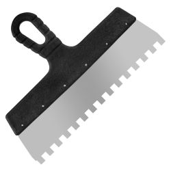 Шпатель нерж зубчатый 300мм, зуб 10х10мм  РемоКолор Проф