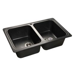 Мойка иск мрамор накладная 786 х 500 х 200мм черный STANDART  GRANFEST