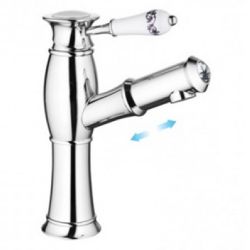 Смеситель для умывальника 35 карт.  LEDEME  вытяжной излив