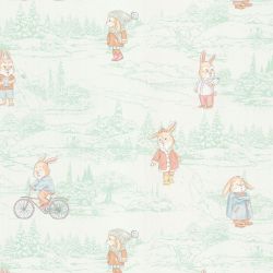 Обои флиз основа горячего тиснения 1,06х10м МИР Зайчики мотив 03 45-233-03