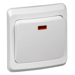 Выключатель 1-ый с/п с подсветкой SCHNEIDER ELECTRIC Этюд белый