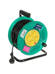 Удлинитель 4 местный 30 метров на мет. стойке 10А, б/з (ПВС 2*1,5)  ДЖЕТ