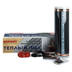Комплект теплого пола REXANT 1,0м2  (220Вт потребл./ мощность, 0,5м ширина термопленки)