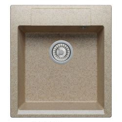 Мойка иск мрамор накладная 460 х 500 х 200мм песочный ARGO  POLYGRAN