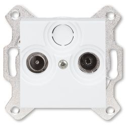 Розетка TV одиночная оконечная  ABB LEVIT  Белый