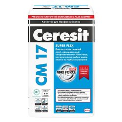 Клей плиточный 25,0кг  CERESIT CM 17 Super Flex, С2 ТЕ S1