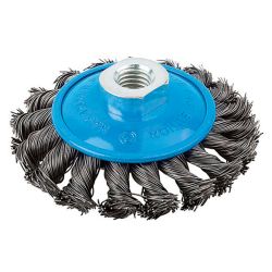 Щетка коническая крученая для УШМ 115мм (пров. 0,5мм)  MOS