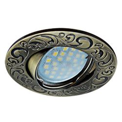 Светильник точечный MR16 GU5.3 DL114 25/90мм ЛИАНЫ черн.хром/зол.  ECOLA