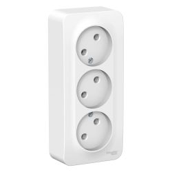 Розетка 3-ая о/п б/з SCHNEIDER ELECTRIC BLANCA белый