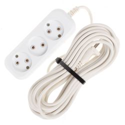 Удлинитель 3 местный  5 метра  10А, б/з (ПВС)  ДЖЕТ