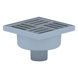 Трап   50 прямой нерж. 150х150мм гидрозатвор  АНИПЛАСТ