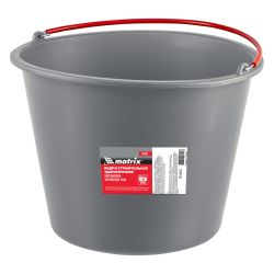 Ведро пластмассовое строительное круглое усиленное, обрезин. ручка 16л  MATRIX