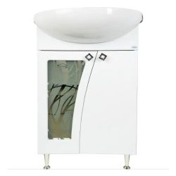 Тумба для ванной МАЛЬТА  55 (492х800х277) с умывальником АНТИК 55  СТК