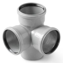 Крестовина   50х50х50/90* 2-х пл., универсальная  ПЛАСТФИТИНГ