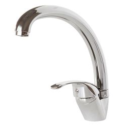 Смеситель для кухни 40 карт.  FRAP  с бок.ручкой, J-излив литой