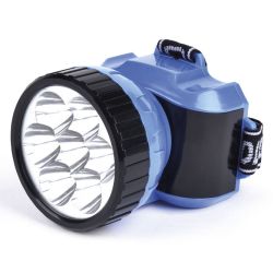 Фонарь налобный  акк SMARTBUY  SBF-25-B 1свд+8свд ,2режима,синий/пластик