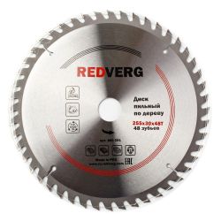 Диск пильный по дереву 255 х 30мм. 48 зубьев REDVERG 