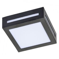 Светильник 3082W 1*GX53 IP65 влагозащ.матов.квадрат черный  ECOLA