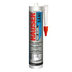 Герметик силикон санит белый 260мл  HAUSER Sani