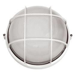 Светильник НПБ   60Вт круг белый с решеткой  TDM  (НПП 1302)