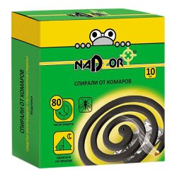 Спирали от комаров NADZOR без запаха (10шт)