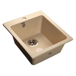 Мойка иск мрамор накладная 430 х 510 х 200мм бежевый PRACTIK  GRANFEST
